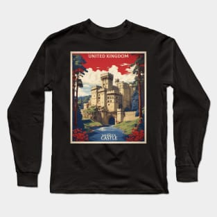 Warwick Castle United Kingdom Vintage Travel Tourism Poster Long Sleeve T-Shirt